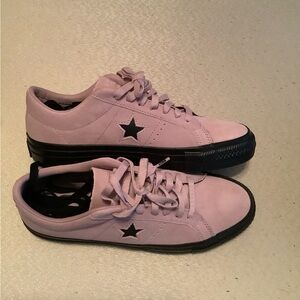 Converse Lavender Sneakers with Black Star